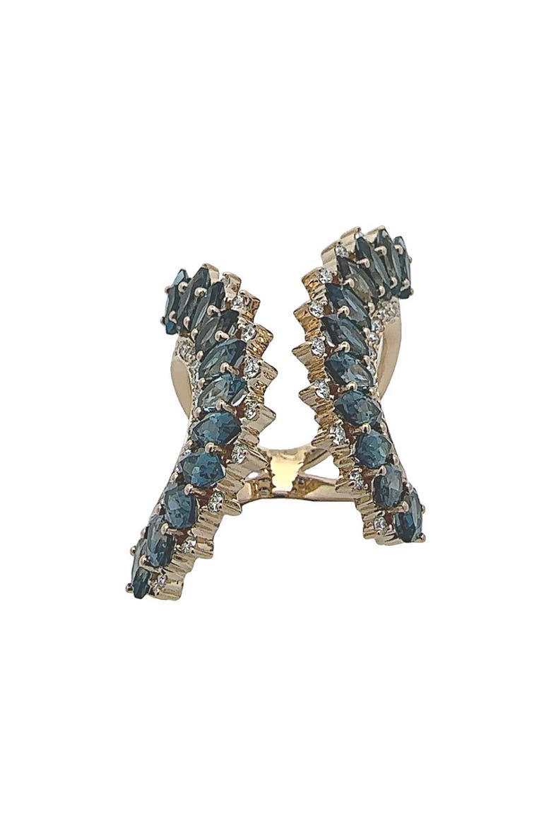 18K Gold Mirage Cascata Ring, Main, color, YELLOW GOLD