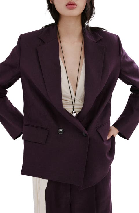 Double Breasted Linen Blazer