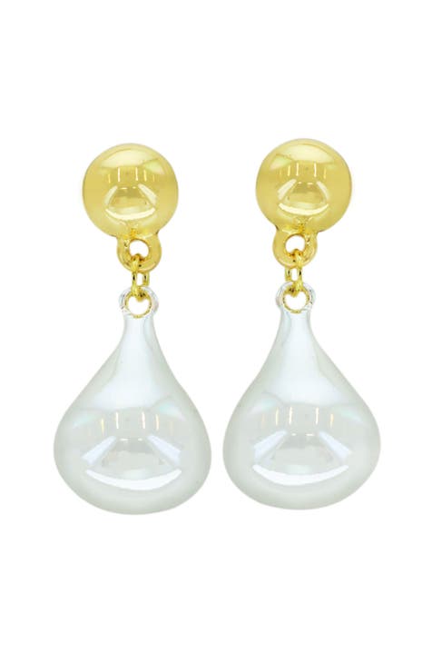 Enamel Drop Earrings