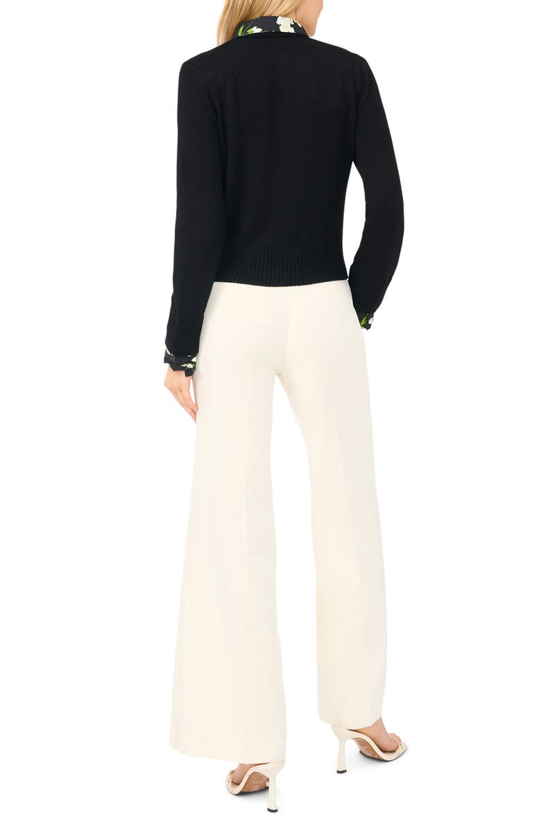 Ted Baker Hebe Twofer Cardigan, Alternate, color, Rich Black