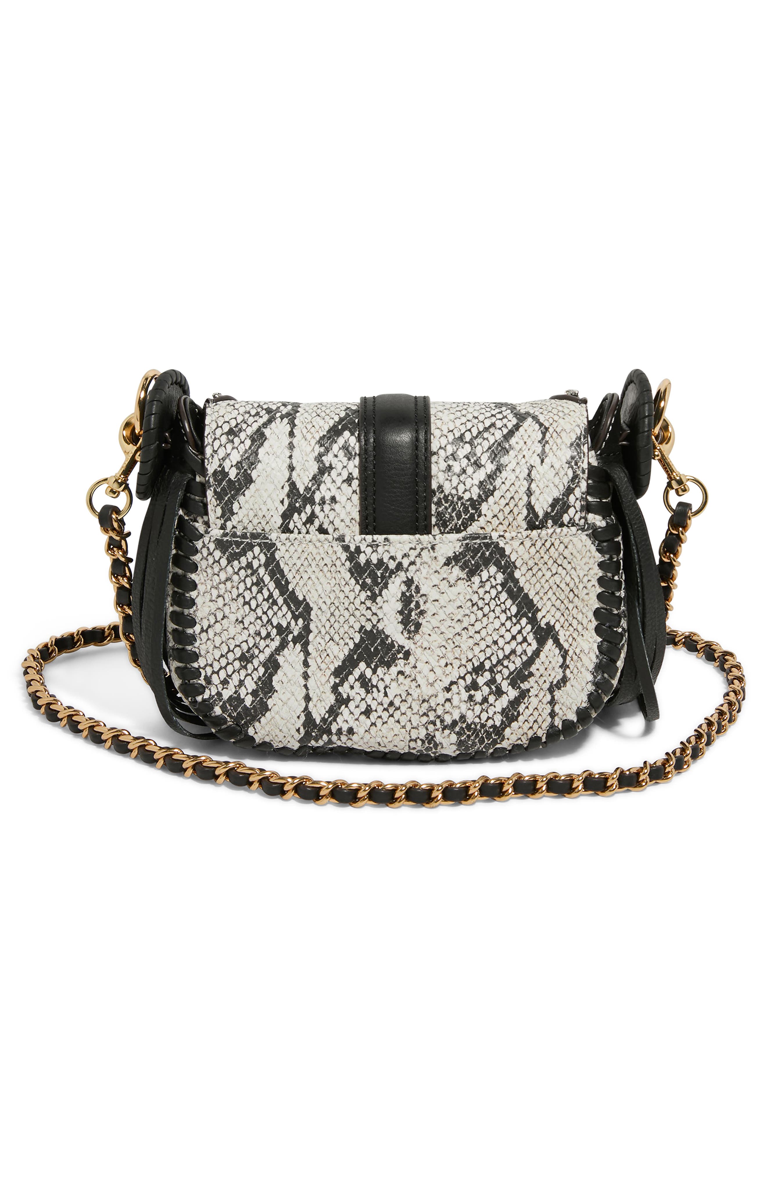 AIMEE Mini Willow Leather Crossbody Bag, Alternate, color, Vanilla Snake Jeweled