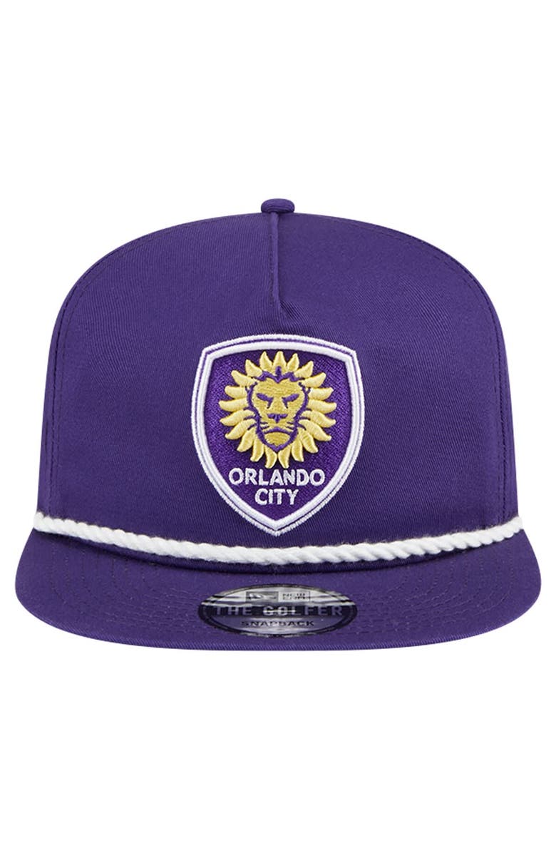 New Era Men's New Era Purple Orlando City SC The Golfer Kickoff Collection Adjustable Hat, Alternate, color,