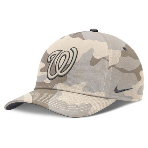 Men's Nike Natural Washington Nationals Camo Pack Rise Adjustable Hat