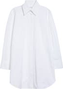 Givenchy High Low Tie Front Poplin Button-Up Shirt