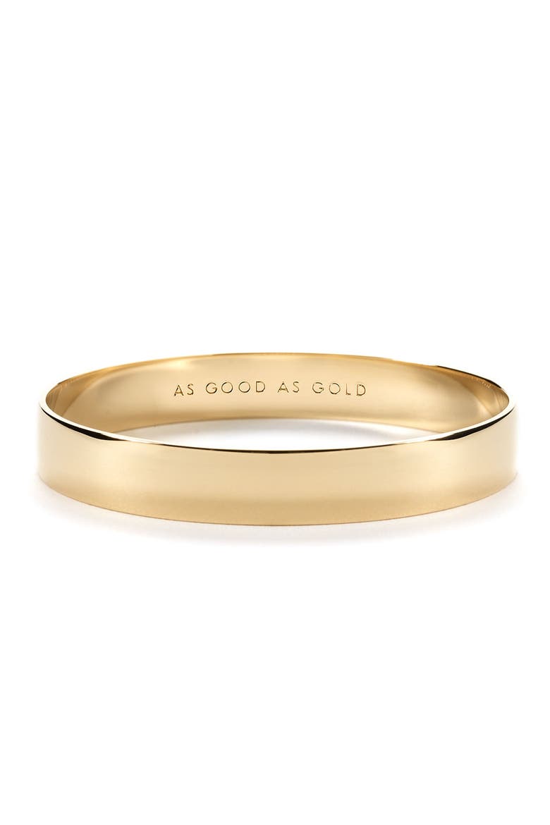 'idiom - good as gold' bangle, Main, color, GOLD