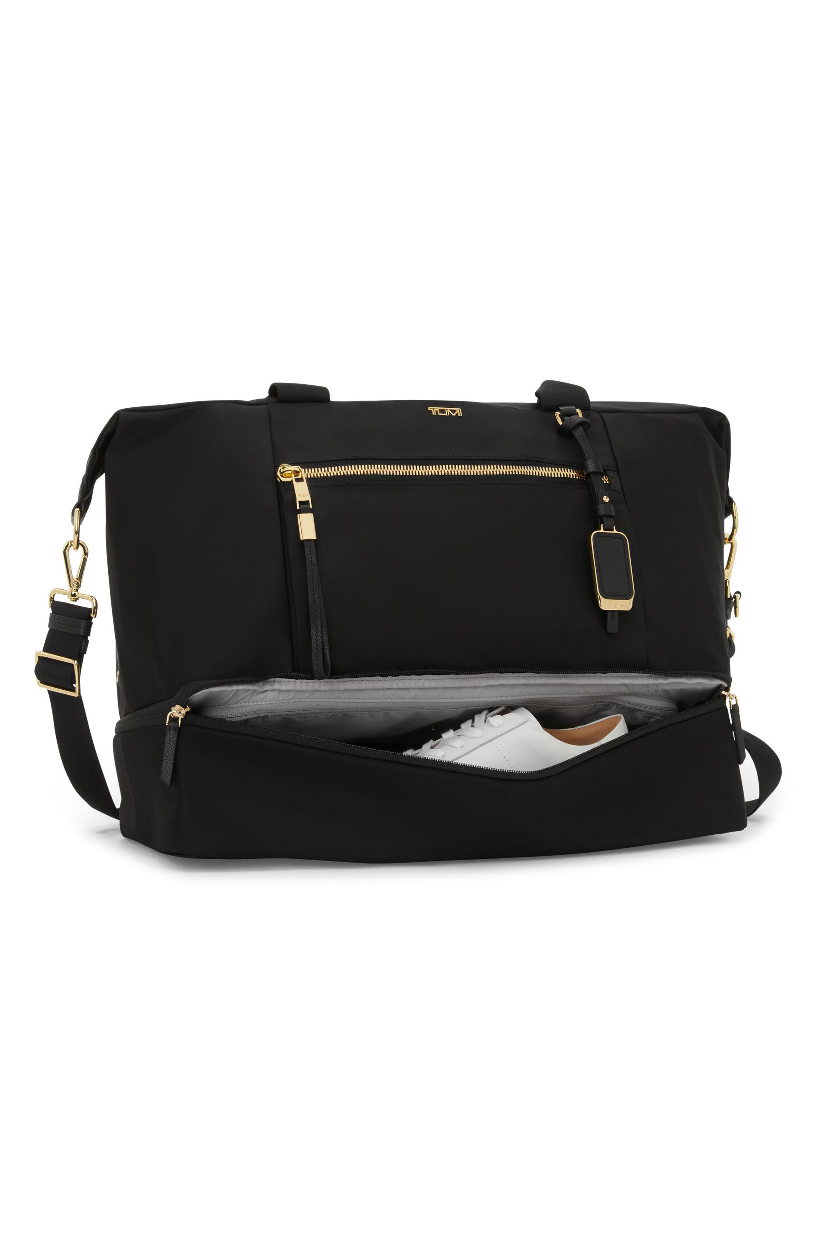 TUMI Voyageur Contine Weekend Bag, Alternate, color, Black/ Gold