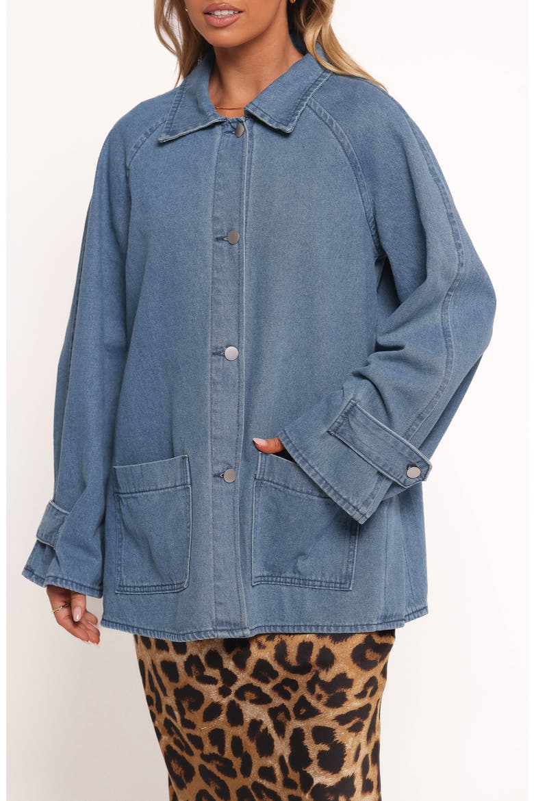 Novan Oversize Denim Jacket, Alternate, color, DENIM