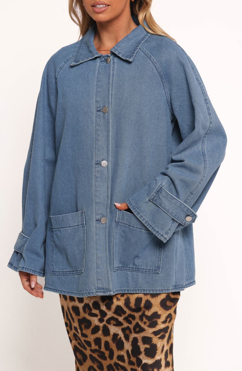 Petal & Pup Novan Oversize Denim Jacket, Alternate, color, Denim