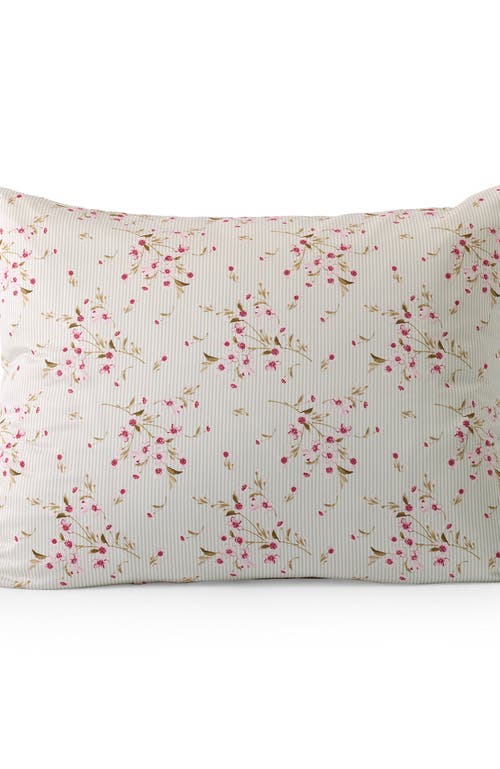 Lands' End 700 Thread Count Luxe Sateen Egyptian Cotton No Iron Bed Pillow Sham In Pale Petal Snow Drop Floral