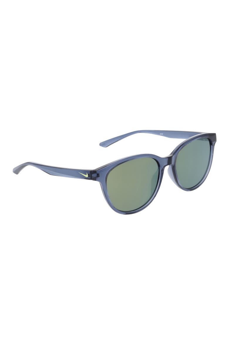 Vital Trend 55mm Gradient Round Sunglasses, Alternate, color, DIFFUSED BLUE / YELLOW MIRROR