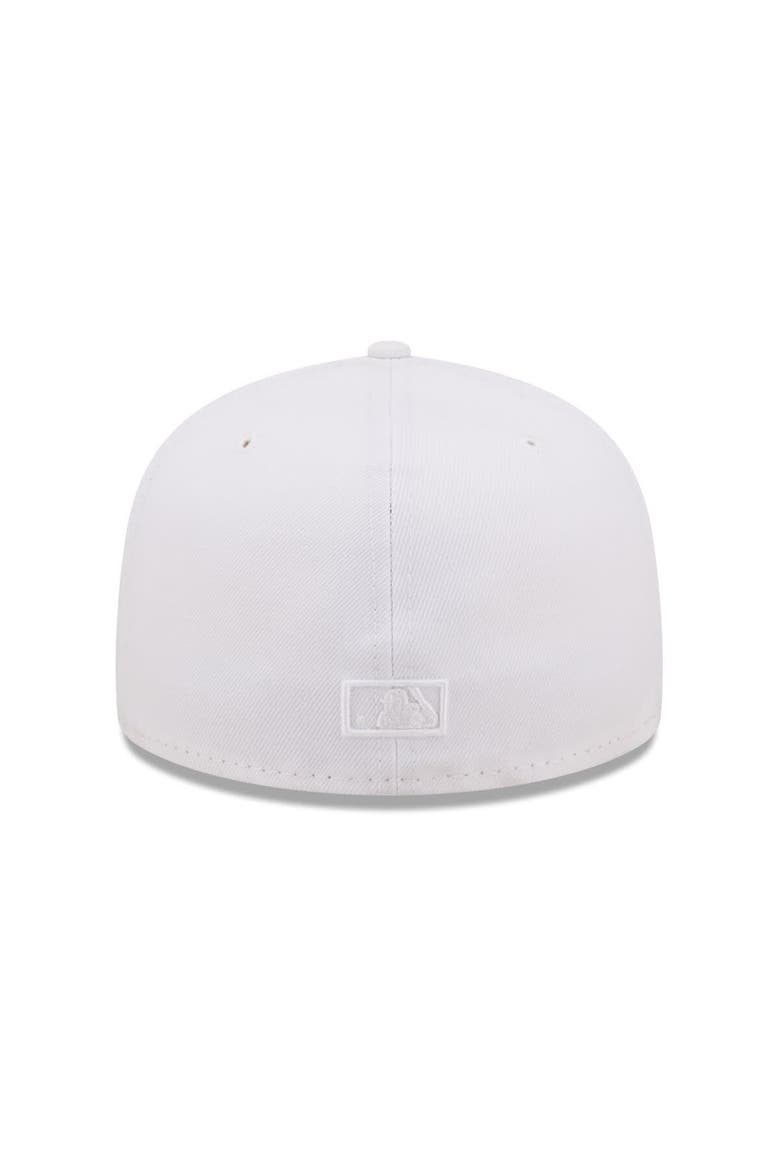 Men's New Era Miami Marlins White on White 59FIFTY Fitted Hat, Alternate, color, White