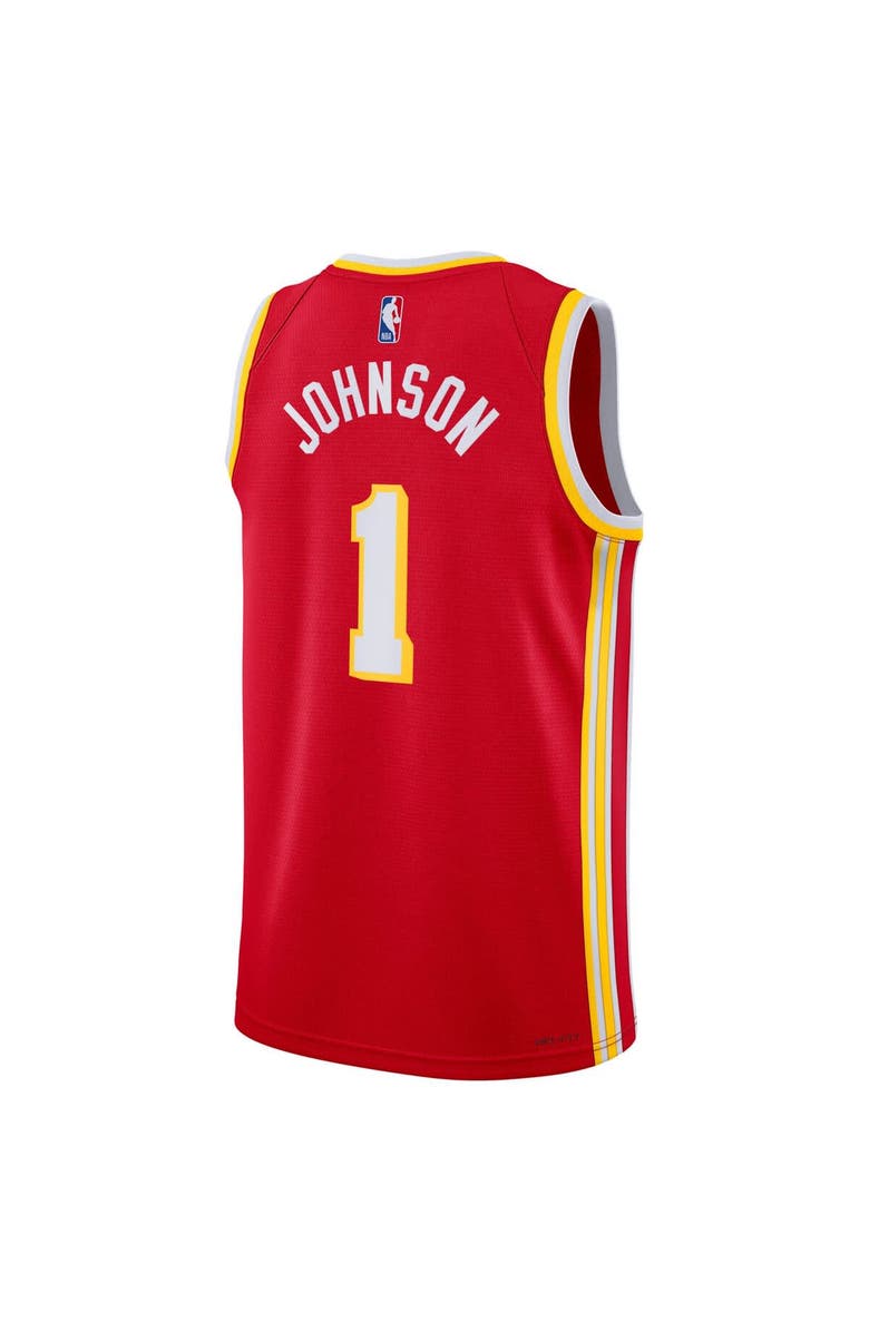 Nike Unisex Nike Jalen Johnson Red Atlanta Hawks Swingman Jersey - Icon Edition, Alternate, color, Red