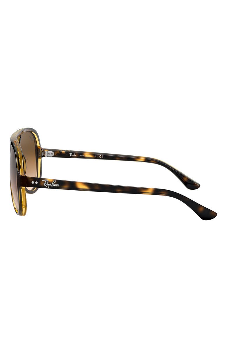 Ray-Ban Cats 5000 59mm Gradient Aviator Sunglasses, Alternate, color, Light Havana
