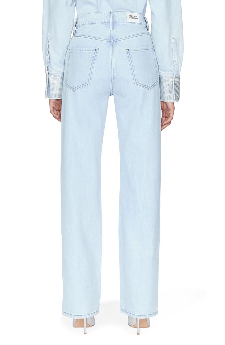 FRAME Rhinestone Straight Leg Jeans, Alternate, color,