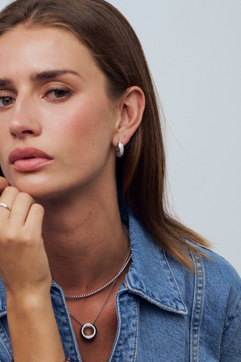Earrings Palermo Medio, Alternate, color, 925 Sterling Silver