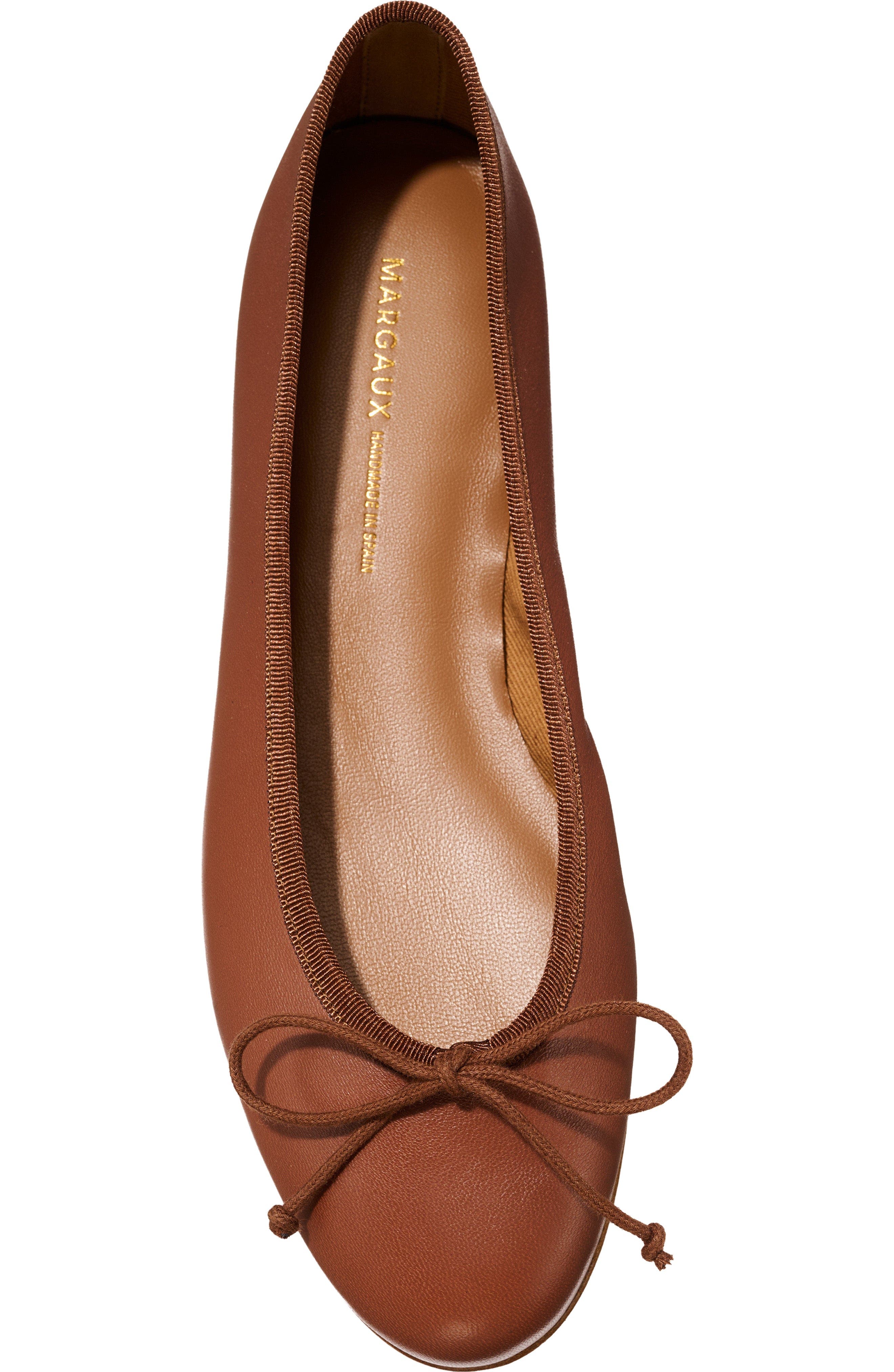 The Demi Flat, Alternate, color, Cognac Nappa