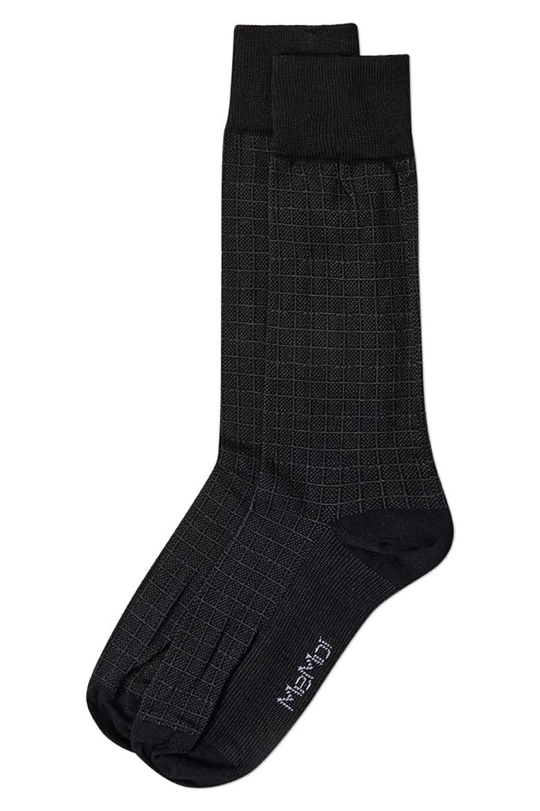Assorted 3-Pack Dress Socks, Main, color, BLACK-BLACK-BLACK