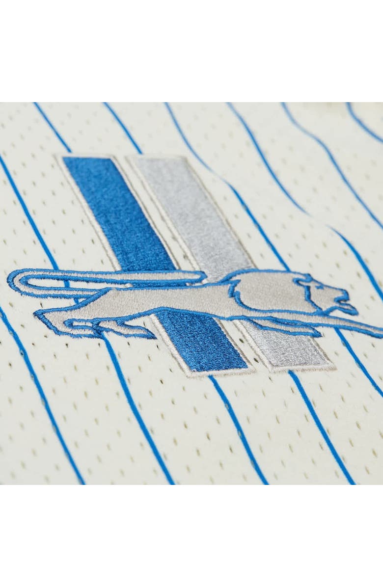 Mitchell & Ness Men's Mitchell & Ness  Cream Detroit Lions Final Seconds Vintage Logo Mesh Button-Up Shirt, Alternate, color, Cream