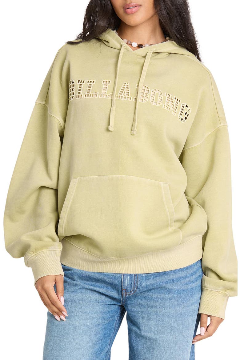 Forever Young Graphic Hoodie, Main, color, SMOKE GREEN