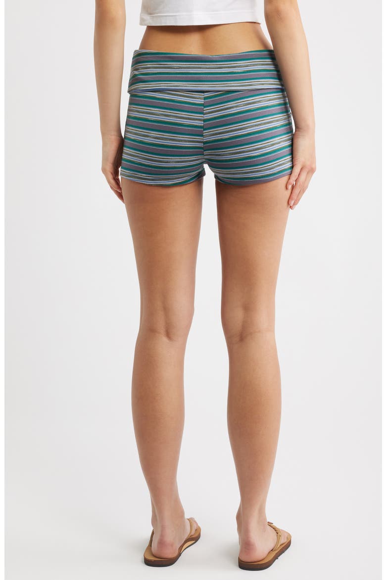 Kelsey Foldover MIni Shorts, Alternate, color, STRIPE MULTI