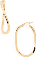 Roberto Coin Twisted Gold Hoop Earrings