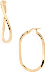 Roberto Coin Twisted Gold Hoop Earrings