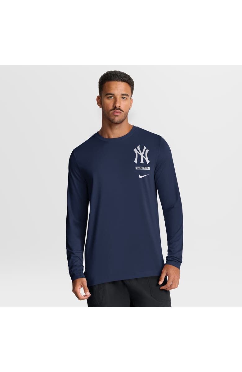 Nike Men's Nike Navy New York Yankees 2-Hit Legend Dri-FIT Long Sleeve T-Shirt, Main, color, Navy