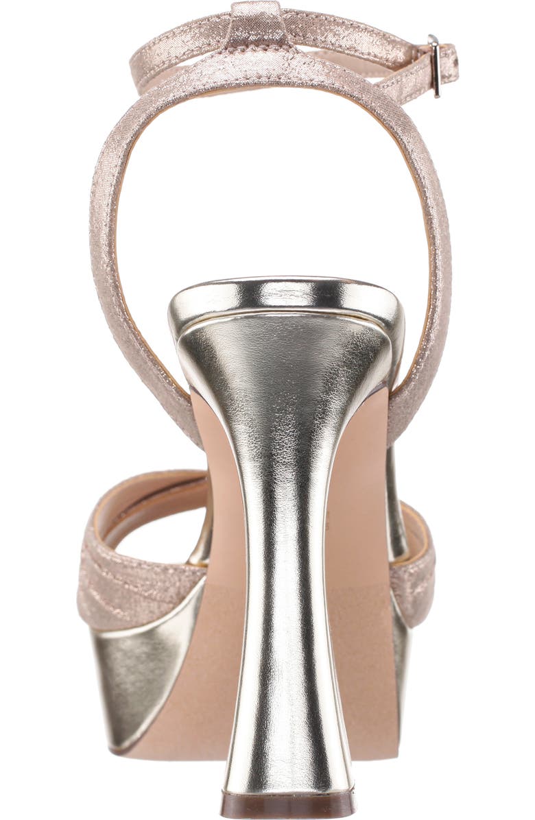 Nina Angie Ankle Strap Platform Sandal, Alternate, color, Taupe