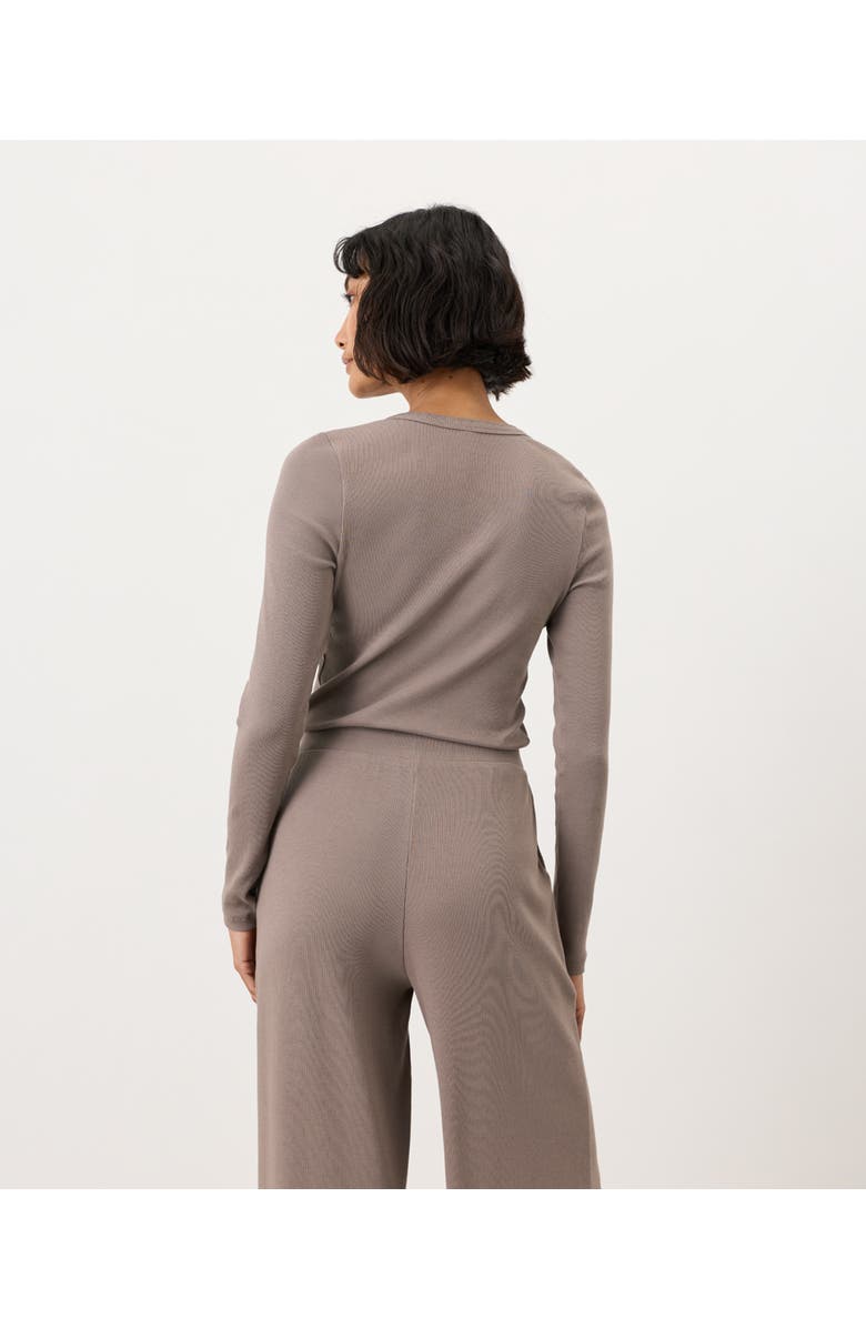 Pact Dream Rib Slim Henley Made With Organic Cotton, Alternate, color, Cinder