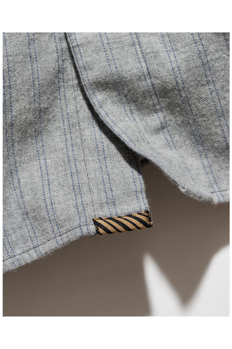 Melange Striped Cotton Sport Shirt, Alternate, color, GREY