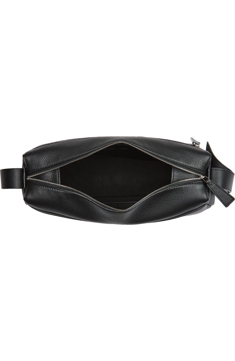 Max Mara Skippers Leather Shoulder Bag, Alternate, color, Black