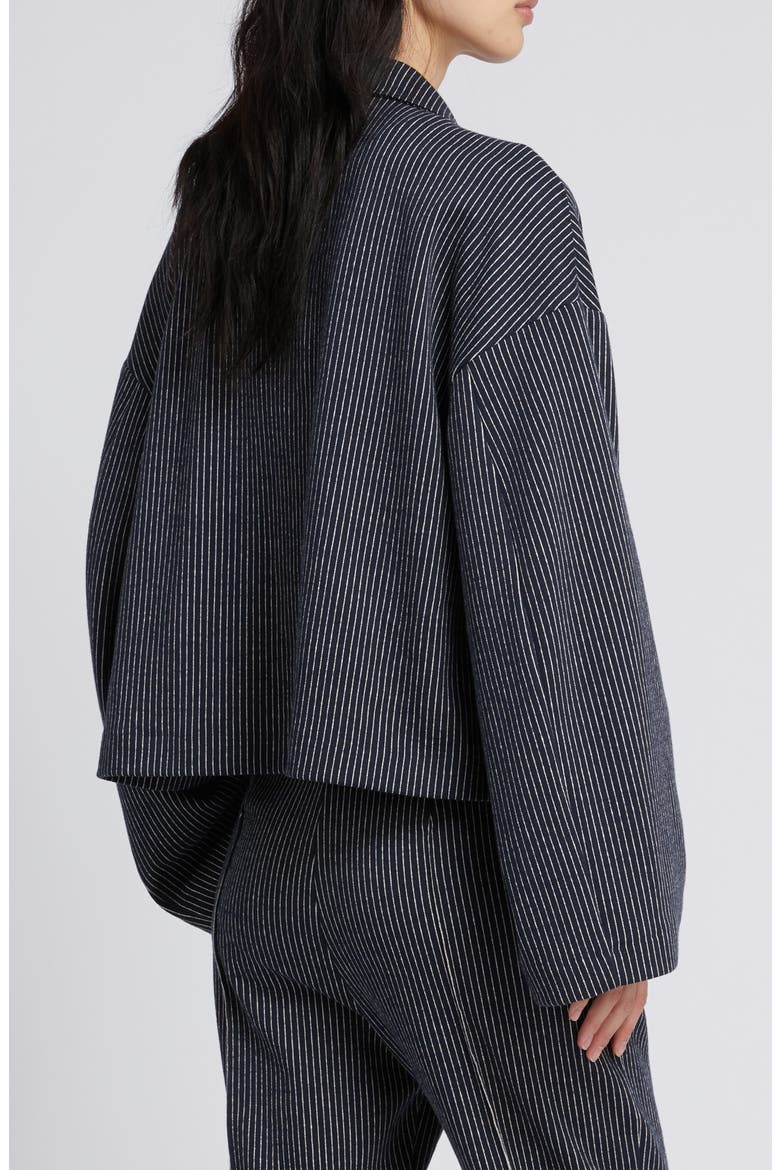 Giuliva Stripe Cotton Stretch Jersey Jacket, Alternate, color, ULTRAMARINE