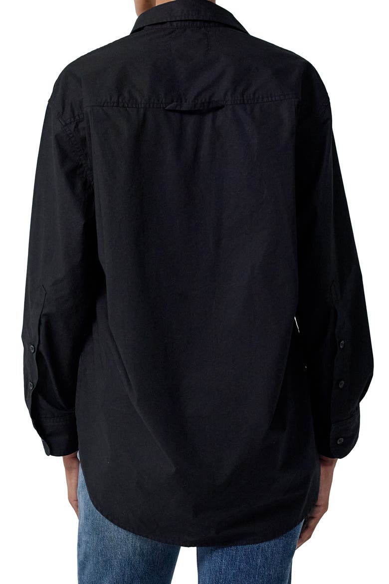 Kayla Black Cotton Shirt, Alternate, color, BLACK