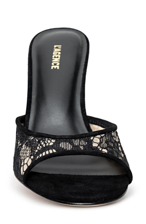 L'agence Avery Slide Sandal In Black