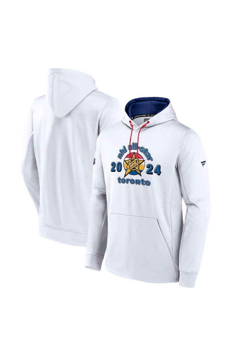 FANATICS Men's Fanatics Branded  White 2024 NHL All-Star Game Authentic Pro Fleece Pullover Hoodie, Alternate, color, 