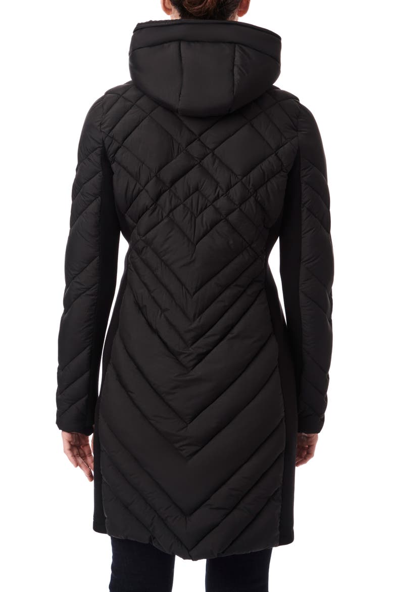Hooded Puffer Jacket, Alternate, color, BLACK