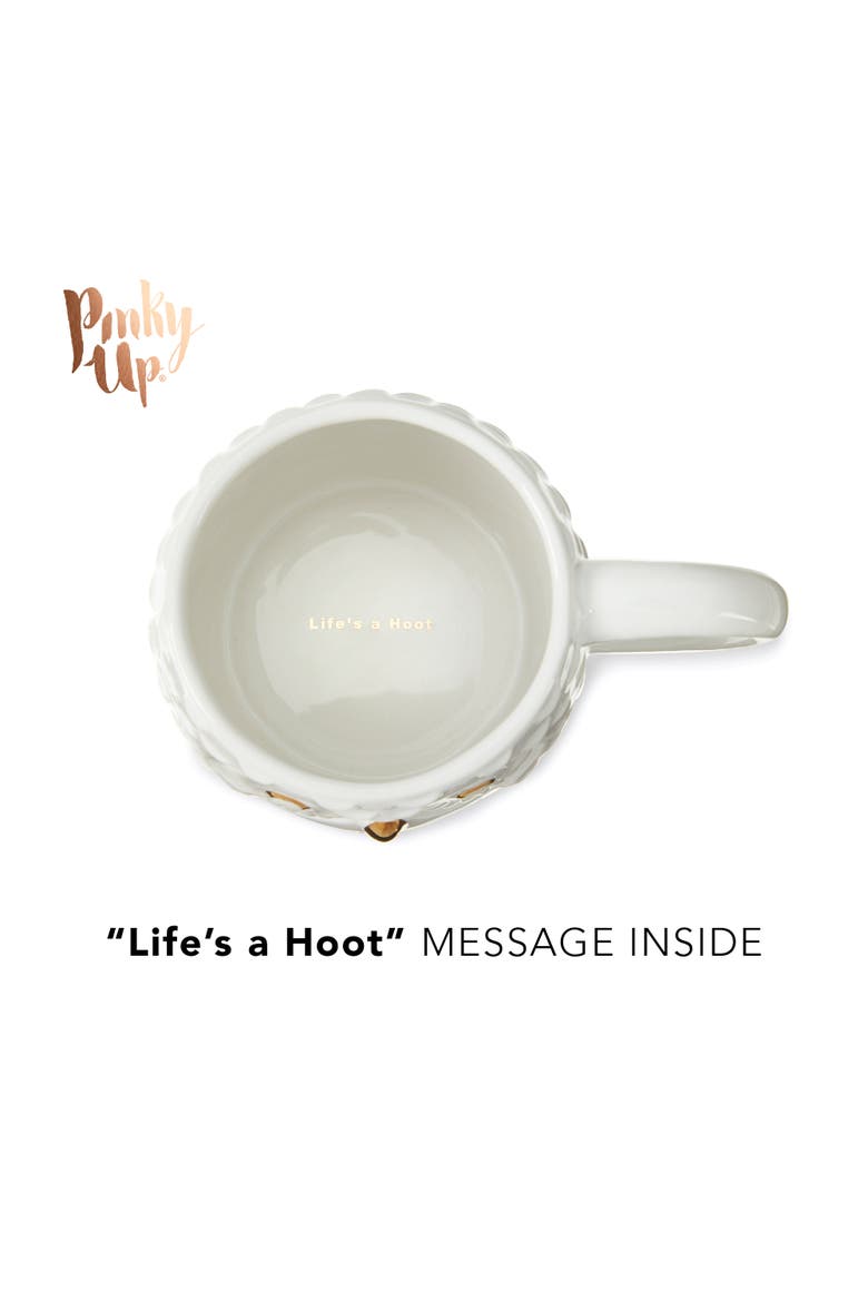 Olivia Ceramic Owl Mug, Alternate, color, White