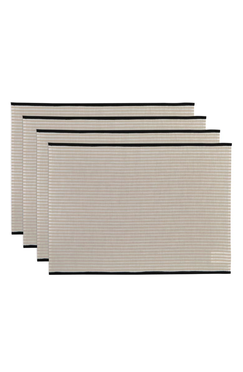 Solino Home Linen Placemats - Carmine, 14" x 19" Inch, Main, color, Natural