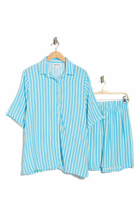 Abound Easy Printed Cover-Up Shirt & Shorts Set