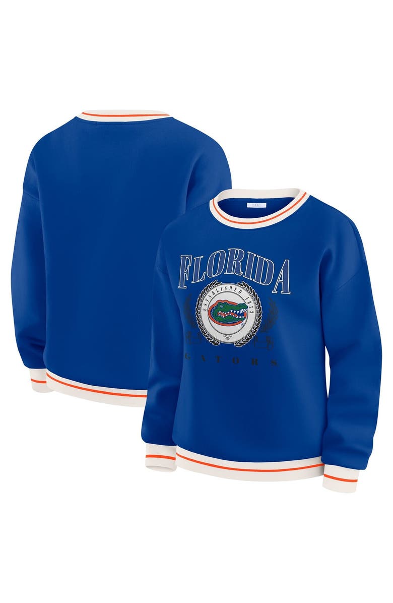 WEAR by Erin Andrews Women's WEAR by Erin Andrews Royal Florida Gators Seal Sweatshirt, Main, color, Royal