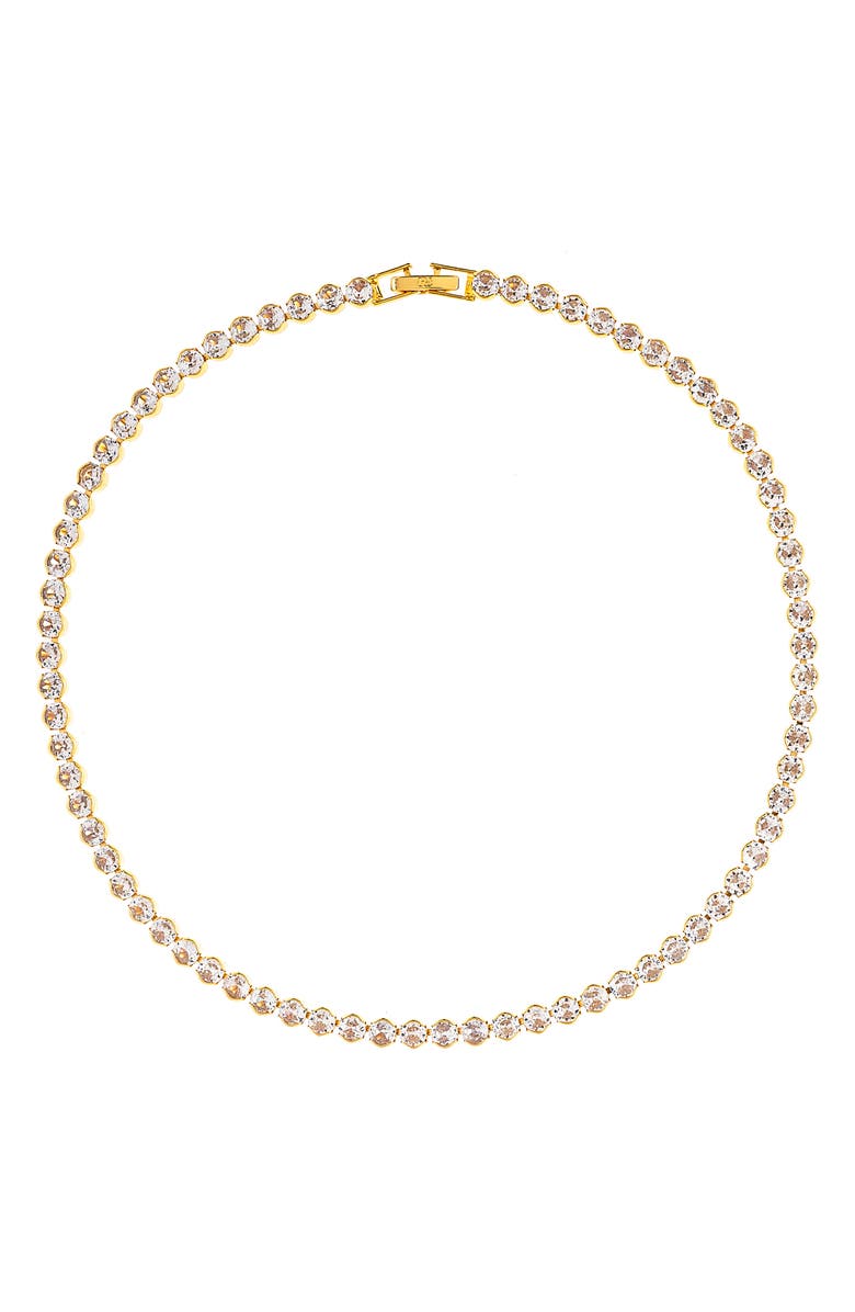 RIVKA FRIEDMAN Cubic Zirconia Tennis Necklace, Main, color, Gold / Cubic Zirconia
