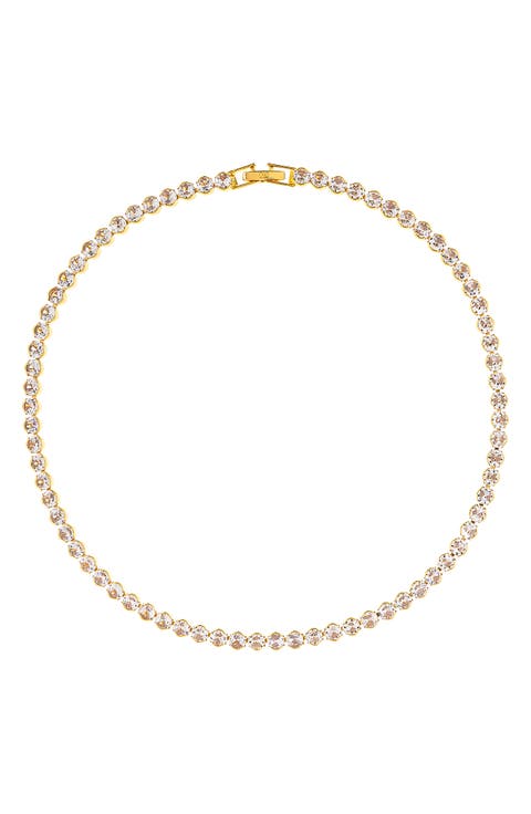 Cubic Zirconia Tennis Necklace