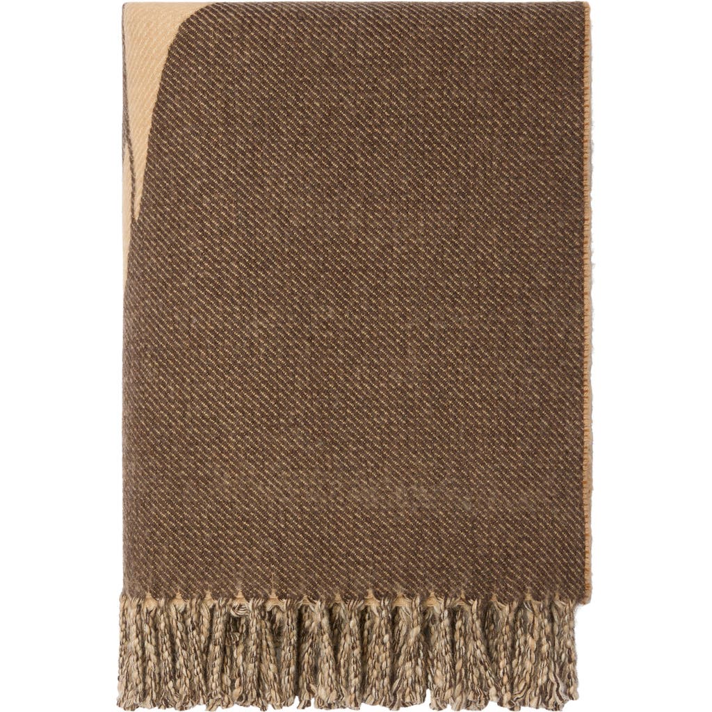 Burberry Ekd Wool Cashmere Blanket In Brown
