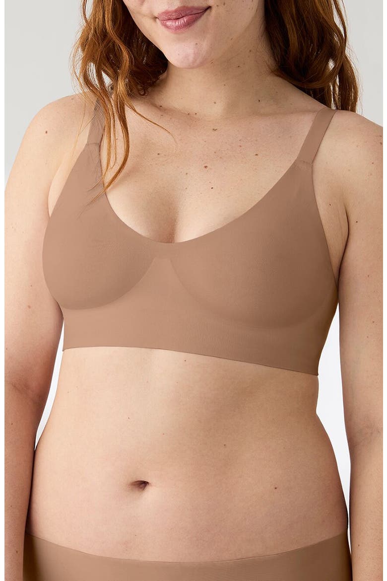 Soft Form V-Neck Adjustable Strap Bralette, Main, color, BRONZED