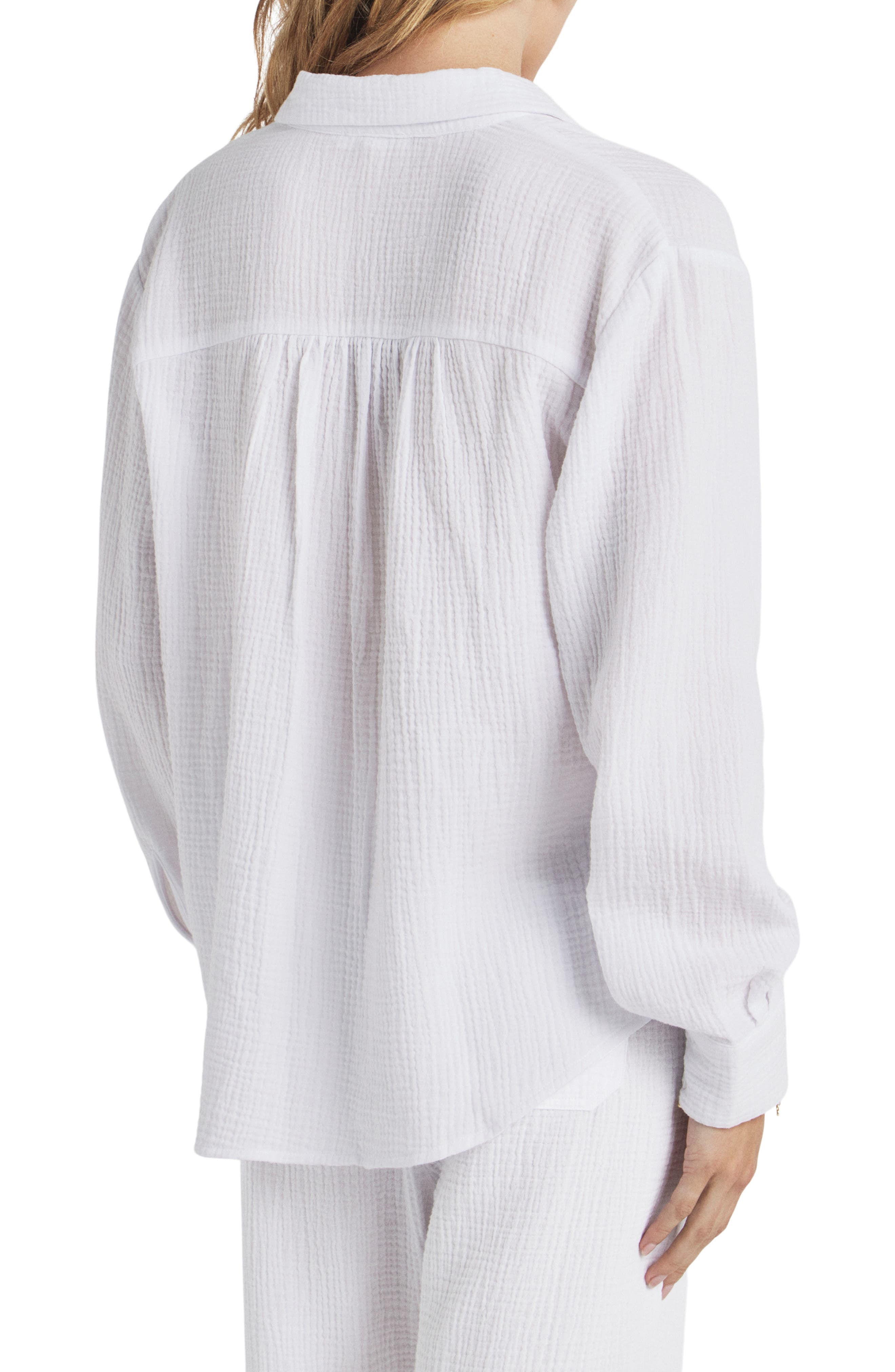 Adele Oversize Cotton Gauze Button-Up Shirt - image 2