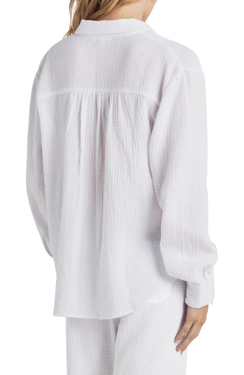 Splendid Adele Oversize Cotton Gauze Button-Up Shirt, Alternate, color,