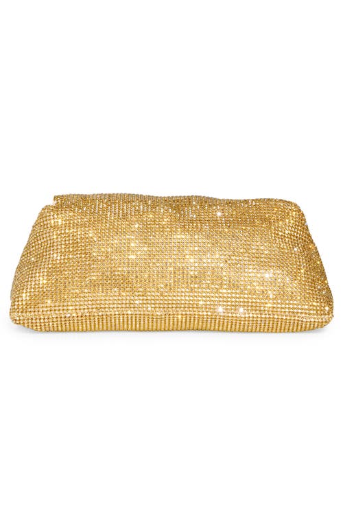 Dolce Vita Akila Crystal Mesh Foldover Clutch In Gold