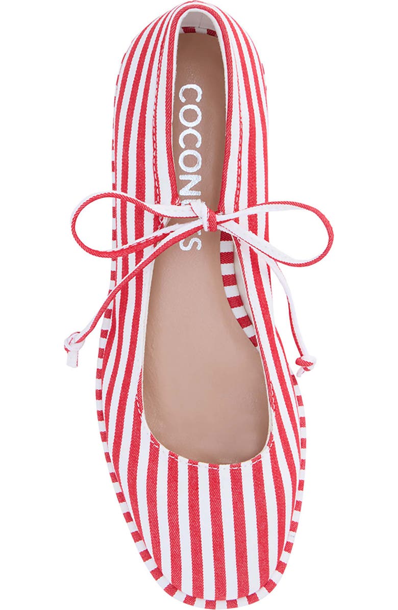 Coconuts by Matisse Gerry Ballet Flat, Alternate, color, Red Stripe