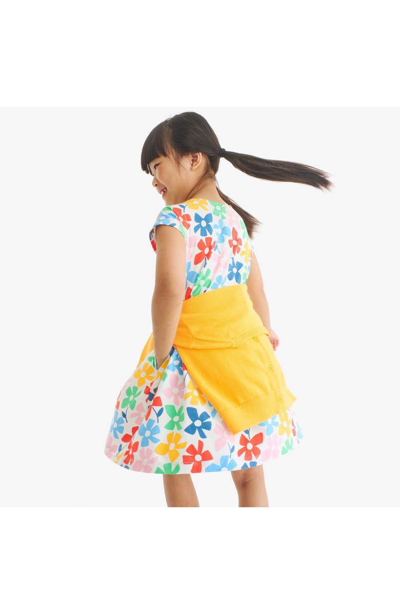 Primary Kids Backyard Dress, Alternate, color, Ivory Rainbow Spring Blooms