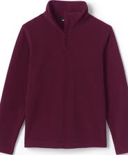 Lands' End School Uniform Kids Lightweight Fleece Quarter Zip Pullover